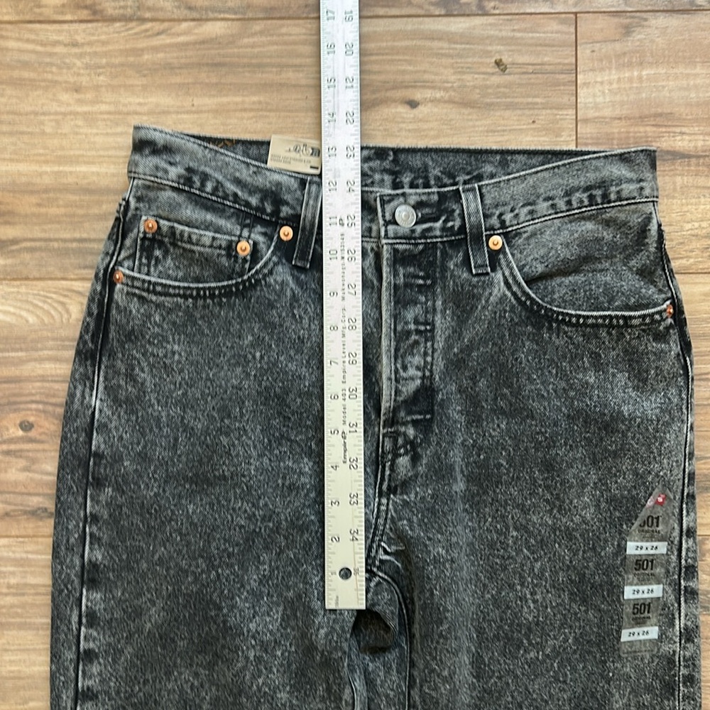 Levi’s 501 Black Distressed Denim Jeans - Picture 4 of 10
